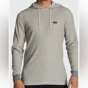 Billabong Light Gray Hooded Knit Pullover size Small